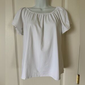 Jude Connally White XS Short Sleeve Nylon/Lycra Blend Short Sleeve Top